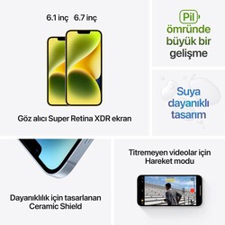 Apple iPhone 14 128 GB Yenilenmiş Cep Telefonu - Mükemmel - Thumbnail